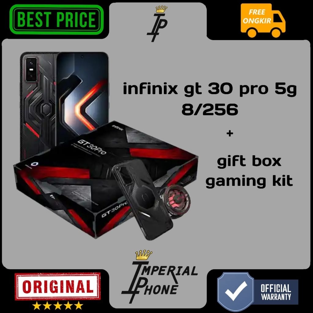 infinix GT 30 pro 5g 8/256 + gift box gaming kit resmi