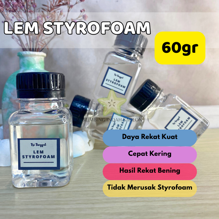 Lem Perekat Kayu Busa Kertas Gabus Foam Sterofoam Penempel Sticker Menempel Pelekat Pemasang Kualita