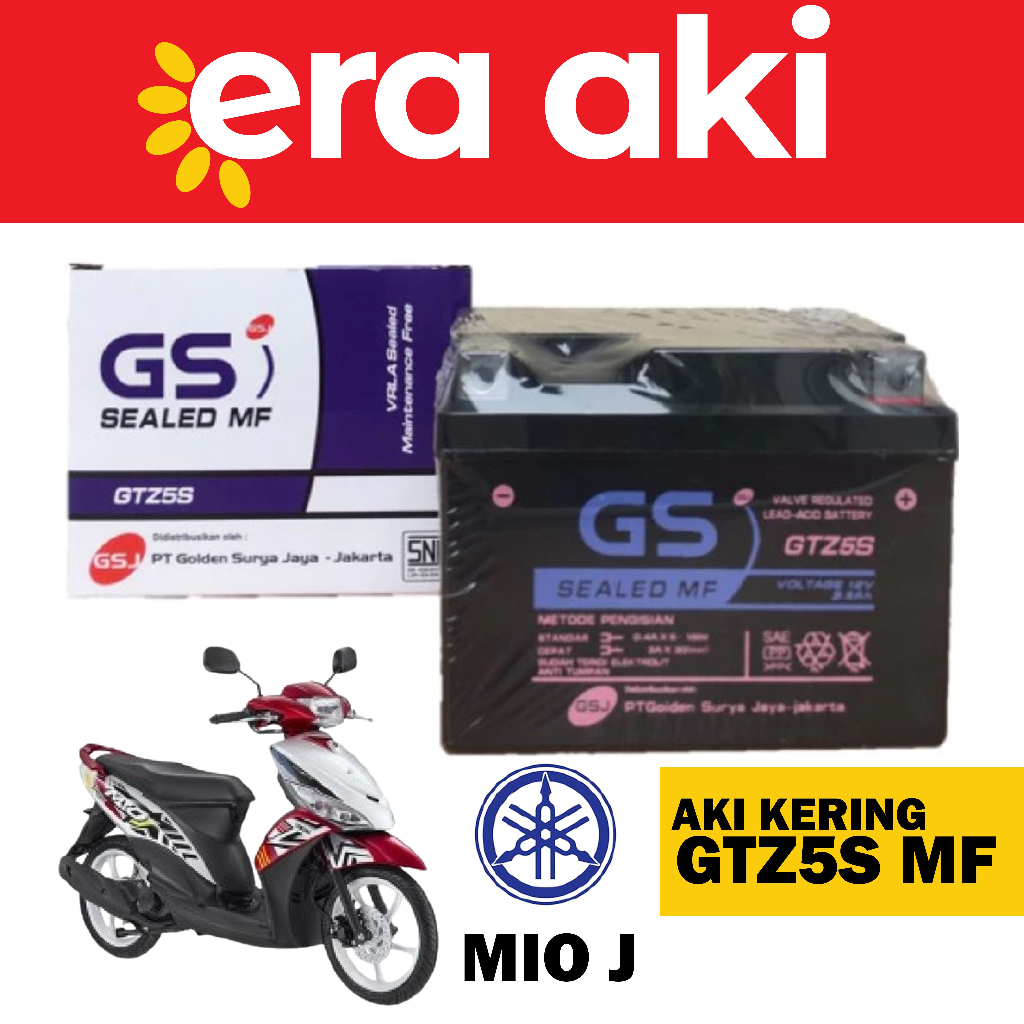 Aki Motor Yamaha Mio J GTZ5S Aki Kering Accu Kering MF