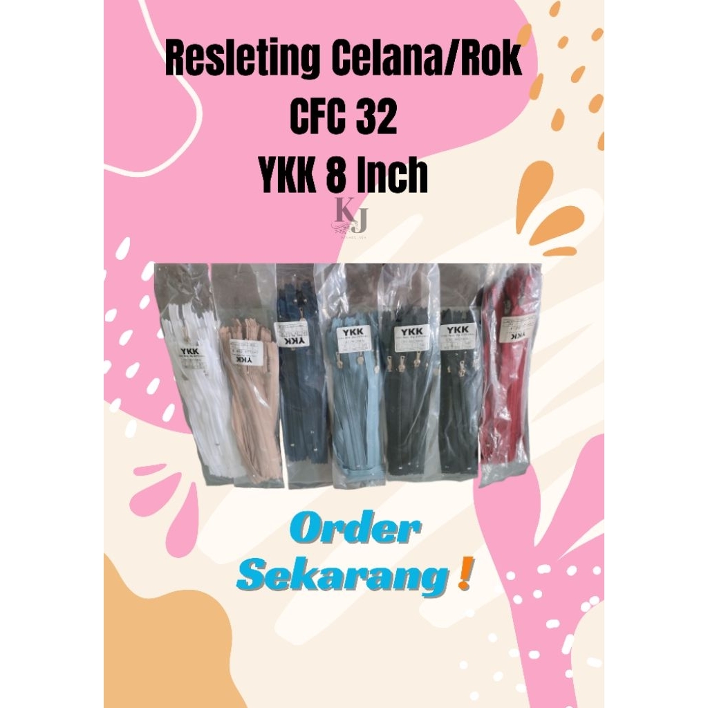 ( 1 Pcs ) Resleting Celana / Rok CFC 32 YKK 8 Inch