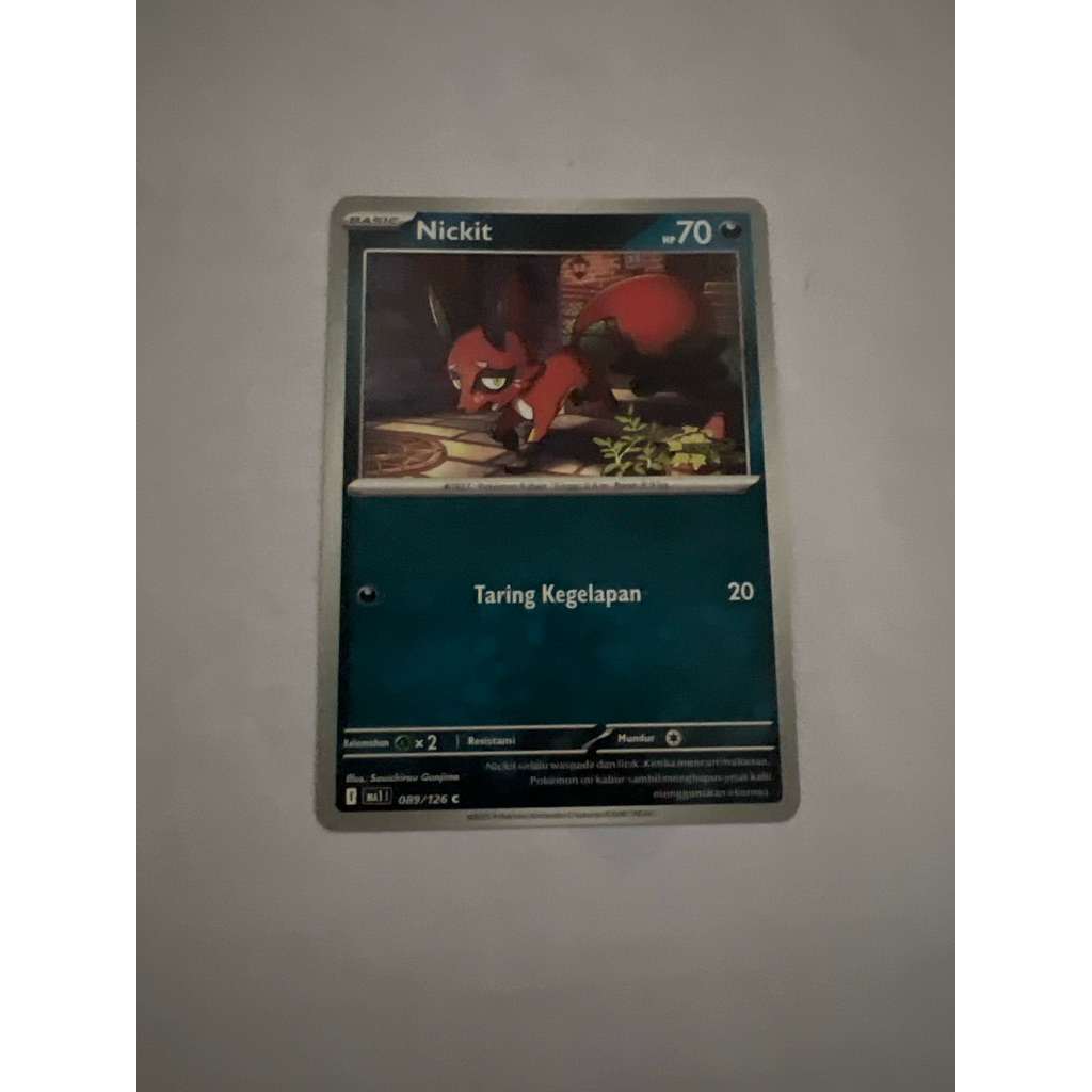 kartu pokemon nickit tcg 100% ori