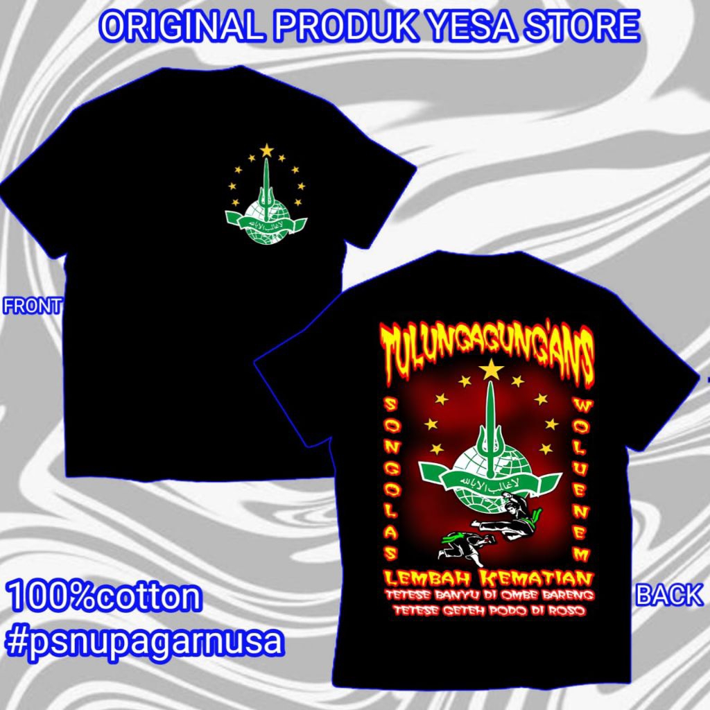 PROMO |Kaos Pagar Nusa Tulungagung Kutho Cethe dan Lembah Kematian Distro Pria Wanita Kaos Pakem Pag