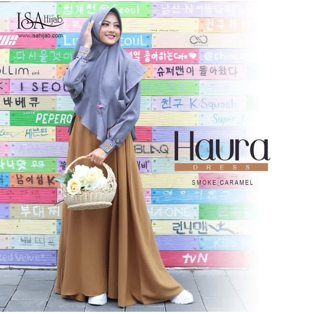 -PRELOVED GAMIS- HAURA DRESS by ISA HIJAB - ISA HIJAB PRELOVE - DRESS MUSLIM BRAND - GAMIS BRAND PRE