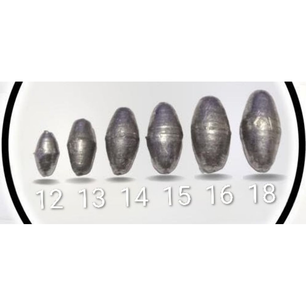 bsc slug timah pancing 13gr od 4.52 isi 250 butir