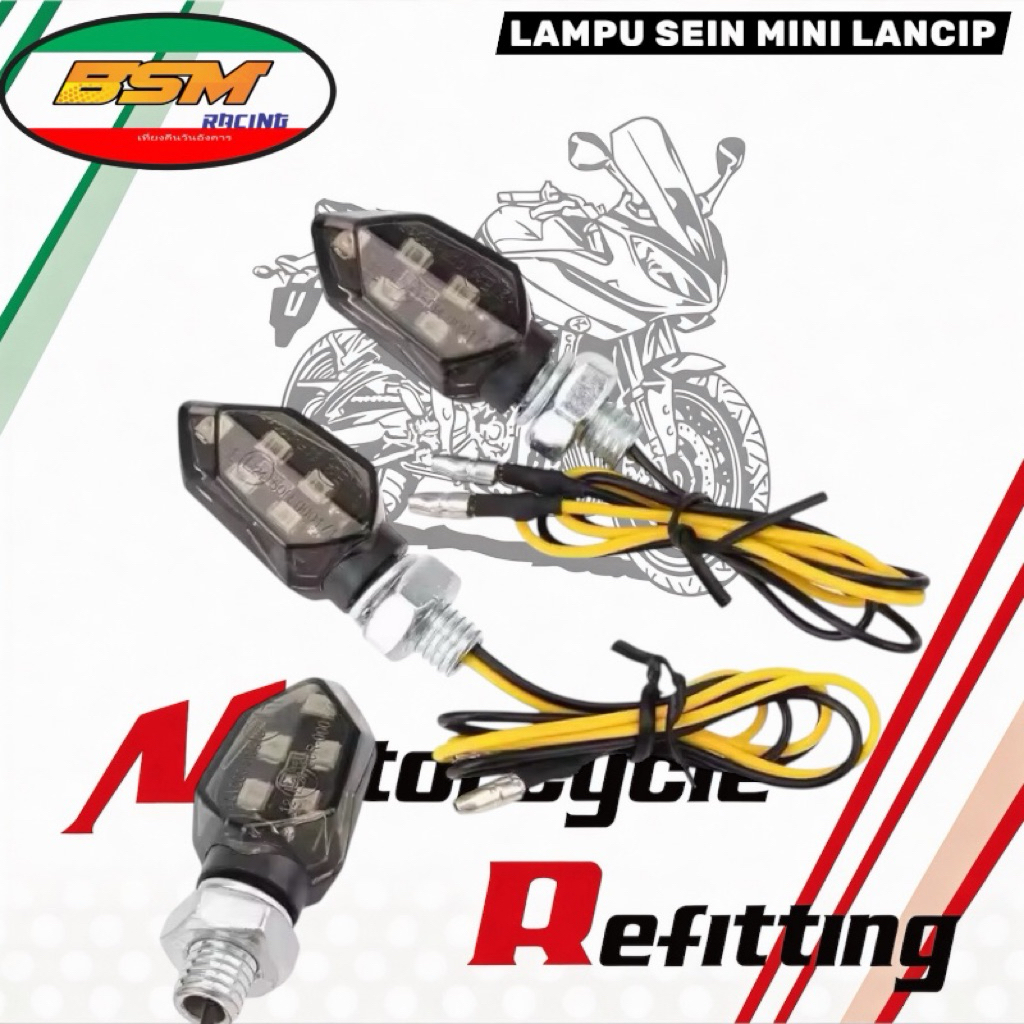 Lampu Sein Sen Lancip Mini 5 Led Lampu Sein Motor KLX Vixion Byson Aerox Vario CBR Ninja GL DLL