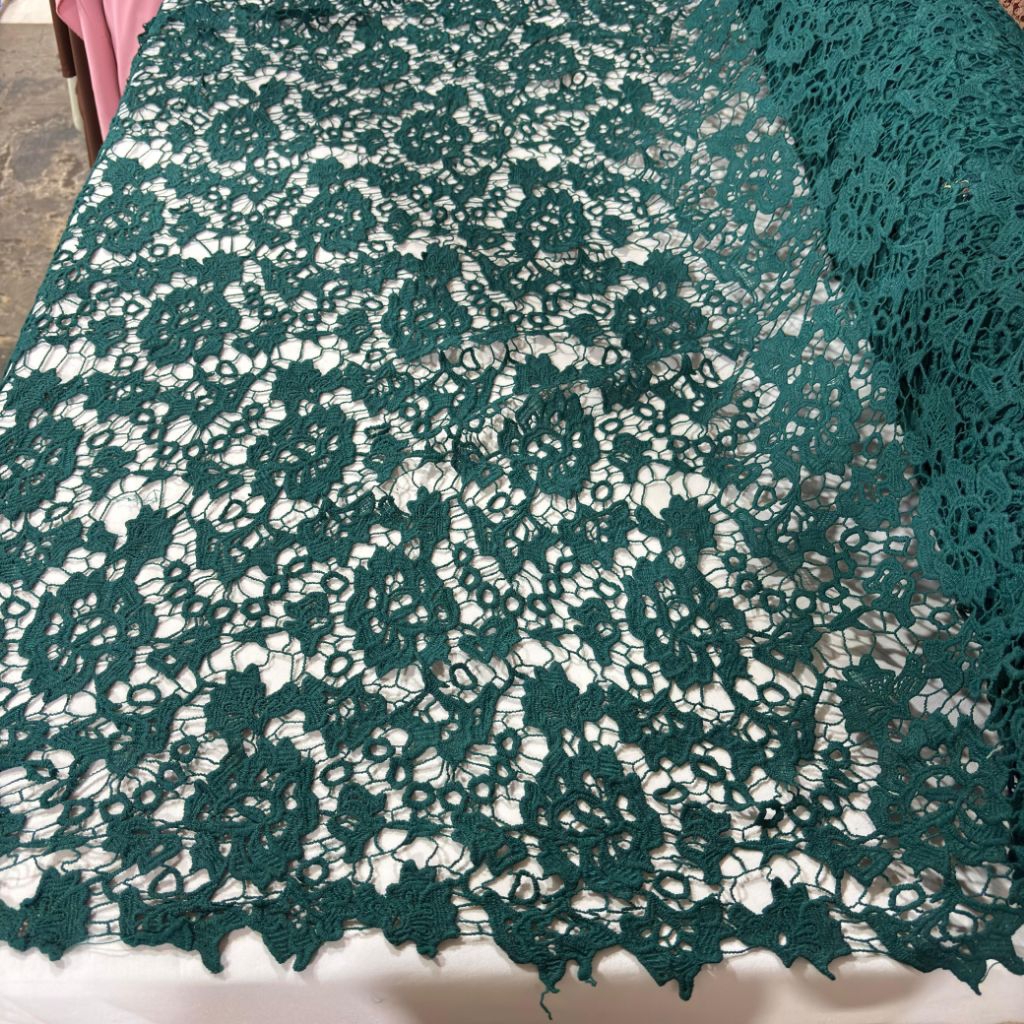 [Harga/0,5m] bahan kain prada katun - kain brokat prada lace - kain brokat prada - prada motif bunga