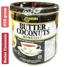 [oddsolshop] pekanbaru/Nissin Butter Coconuts Biscuit 650 gr Biskuit Kaleng Mentega Kelapa Halal