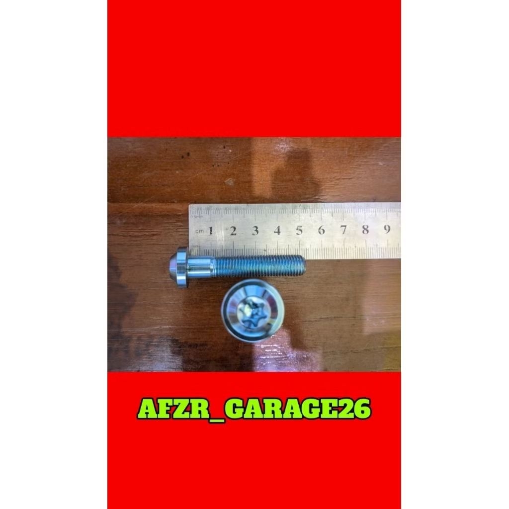 ORIGINAL PTITANIUM BAUT 10X50 DRAT 14 PANJANG 5CM