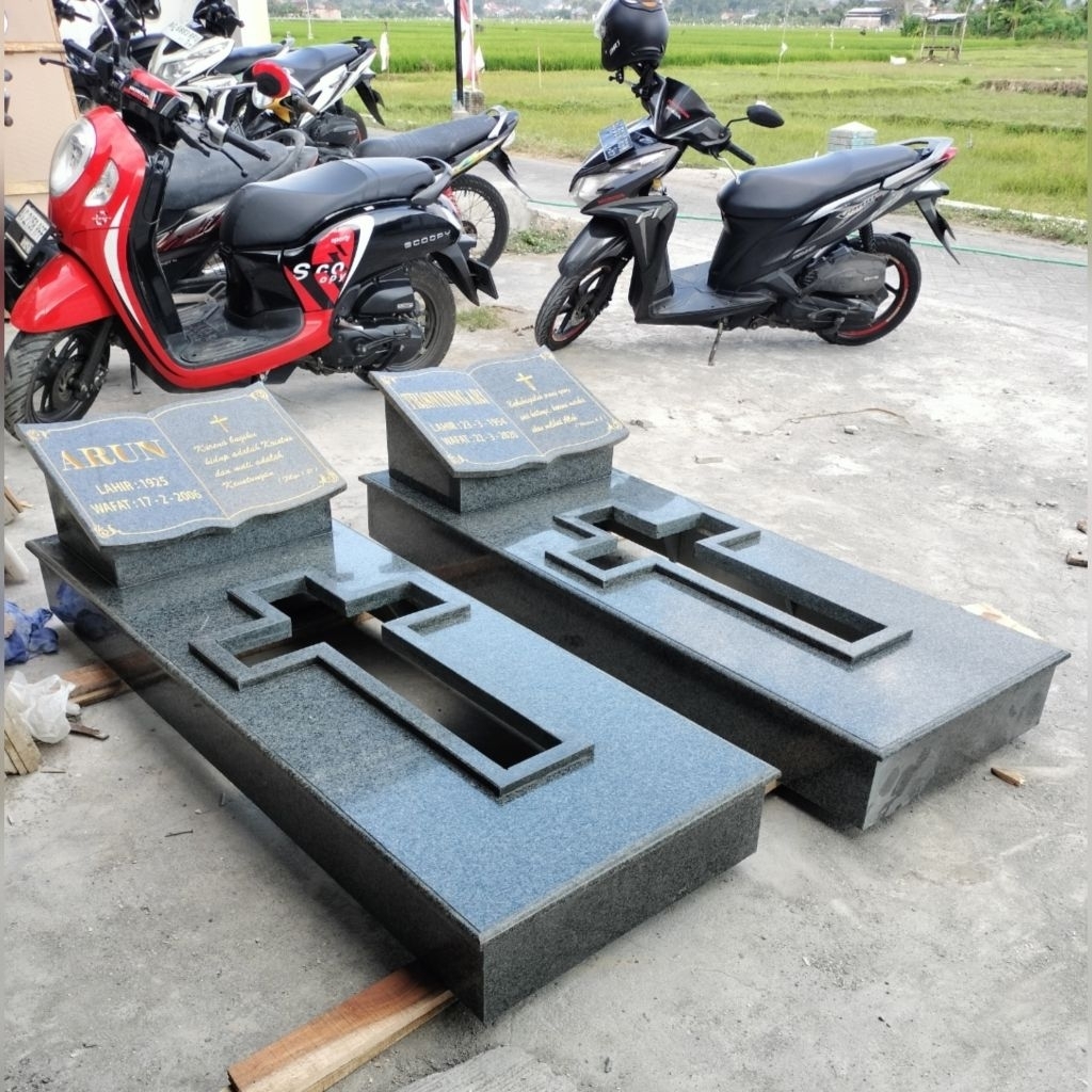 Kijing Makam Kristen Granit Impala Asli Batu Alam
