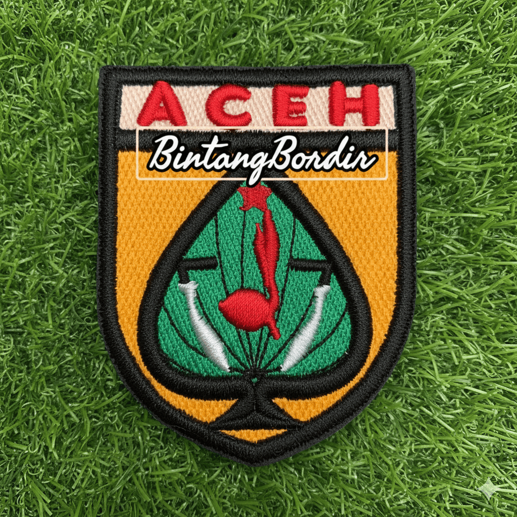 "HIGH QUALITY" Logo Kwarda Aceh Bordir Timbul
