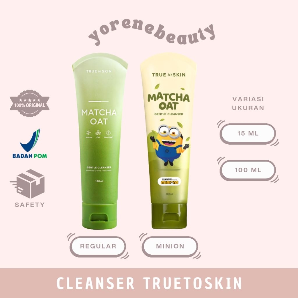[MINIONS EDITION] True to Skin Matcha Out Gentle Cleanser 100 ml - Truetoskin Face Wash Sabun Cuci M