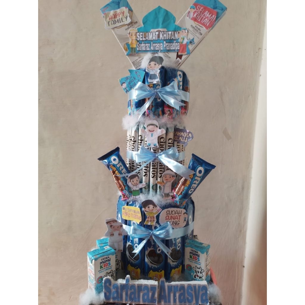 Snack tower khitan free paking(bisa ganti tema)