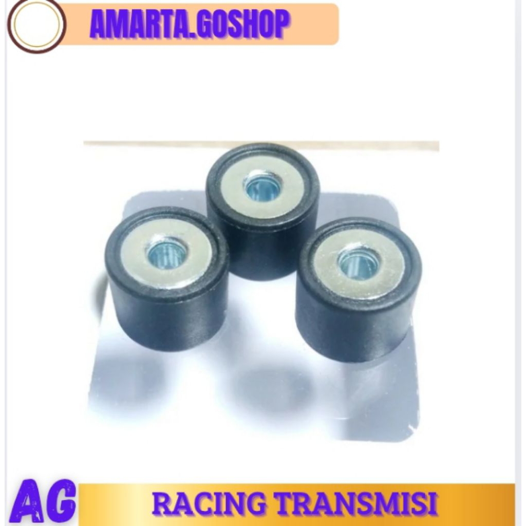ROLLER BEAT ISI (3 PCS) ROLLER ISI 3 BUTIR RACING TRANSMISI  (Beat Karbu/Scoopy Karbu/Spacy Karbu) R