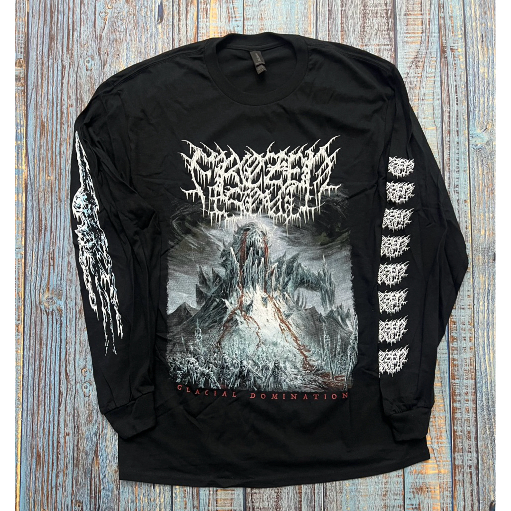 Kaos T-Shirt Band Frozen Soul - Glacial Domination Long Sleeve Official Merchandise