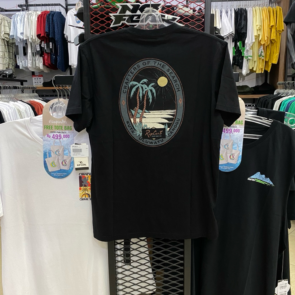 Kaos Ripcurl Bali Surf Tee Black Original