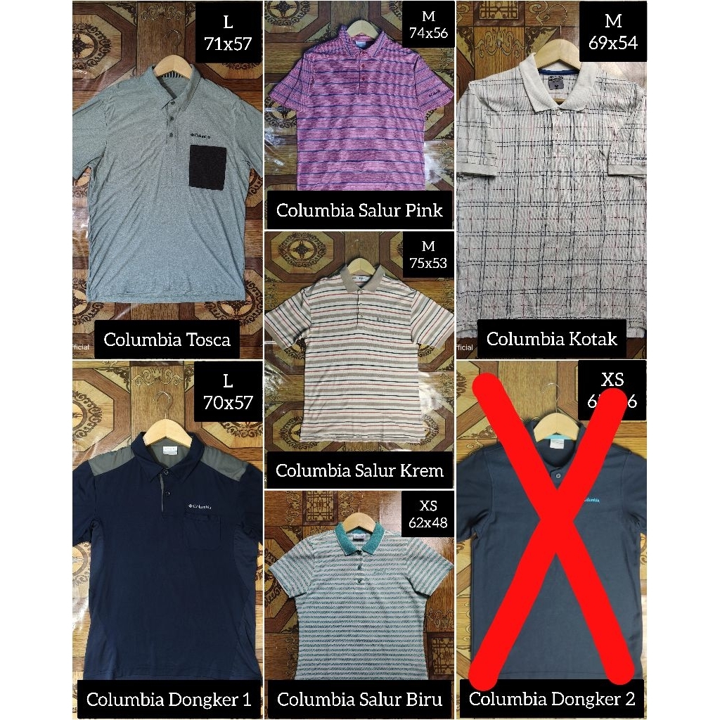 Kaos Kerah Columbia - Polo Shirt Columbia - Baselayer Columbia