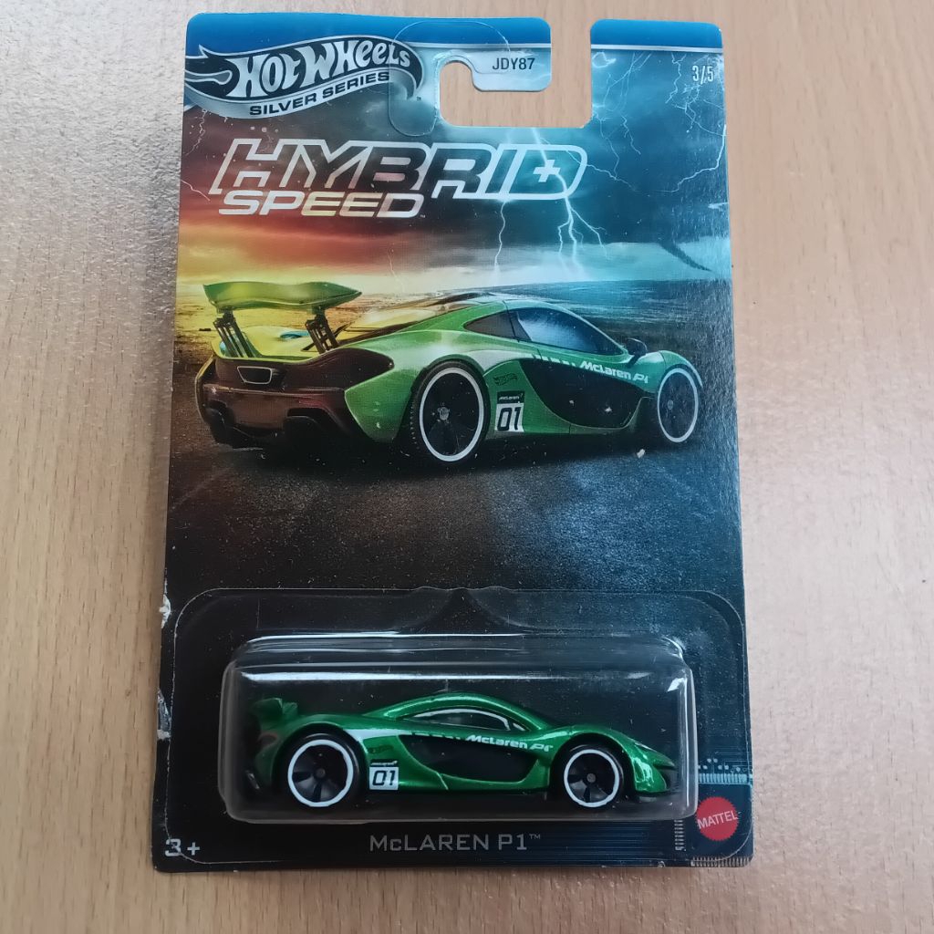 Diecast Hot Wheels HW Hybrid Speed McLaren P1 Hijau