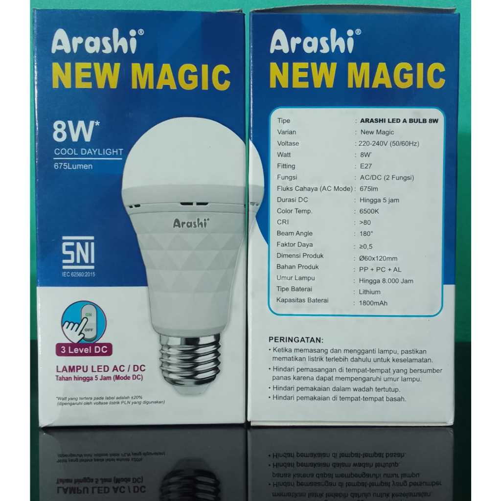 Lampu LED Emergency Arashi 8w