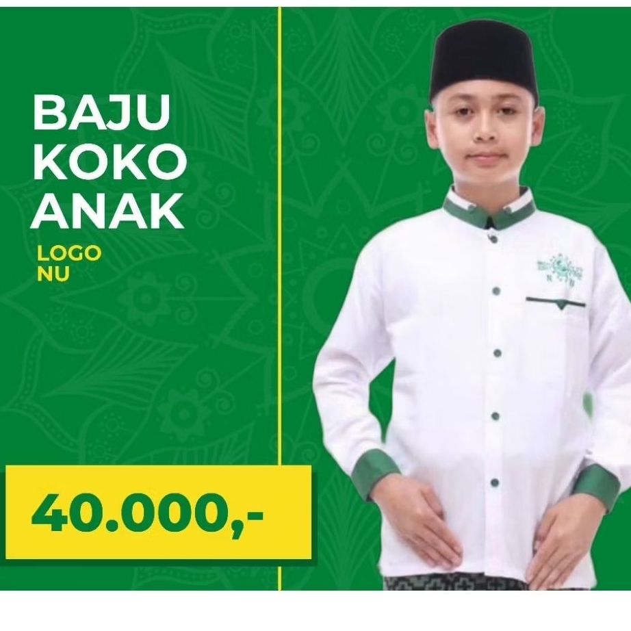 Baju Koko Anak NU Santri - baju koko anak laki laki