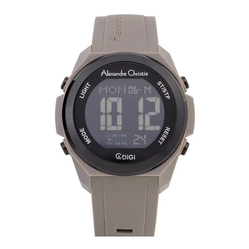 Jam Tangan Pria Alexandre Christie Digi ACF 9342  Black Rubber Strap