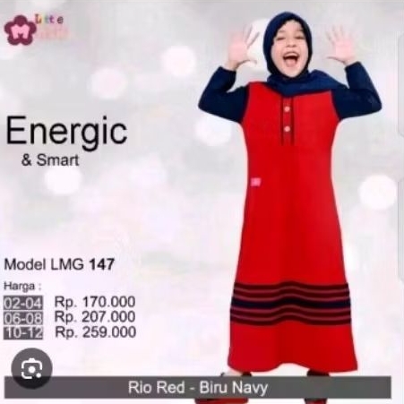 GAMIS MUTIF ANAK LMG 147 RIO RED SIMPLE