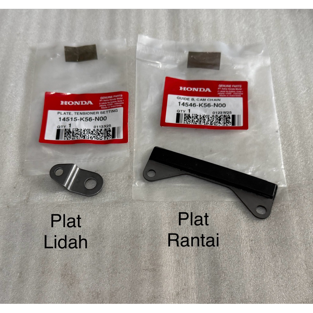 Plat Penahan Lidah Rantai Tensioner CB/CBR/CBX150 Sonic SupraGTR Ori AHM 14515K56N00 14546K56N00