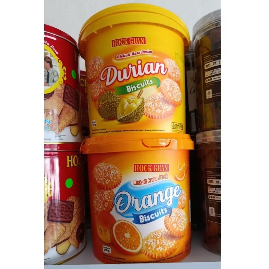 Hock Guan Biskuit Rasa Durian dan Orange