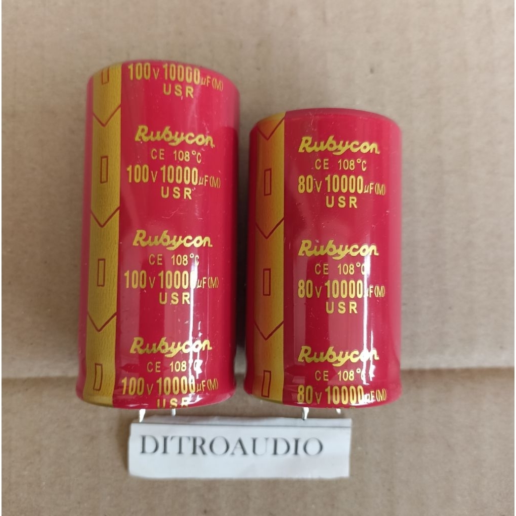 ELCO RUBYCON MERAH 80 / 100 VOLT 10.000uF(M) ELCO 80 VOLT DAN 100 VOLT