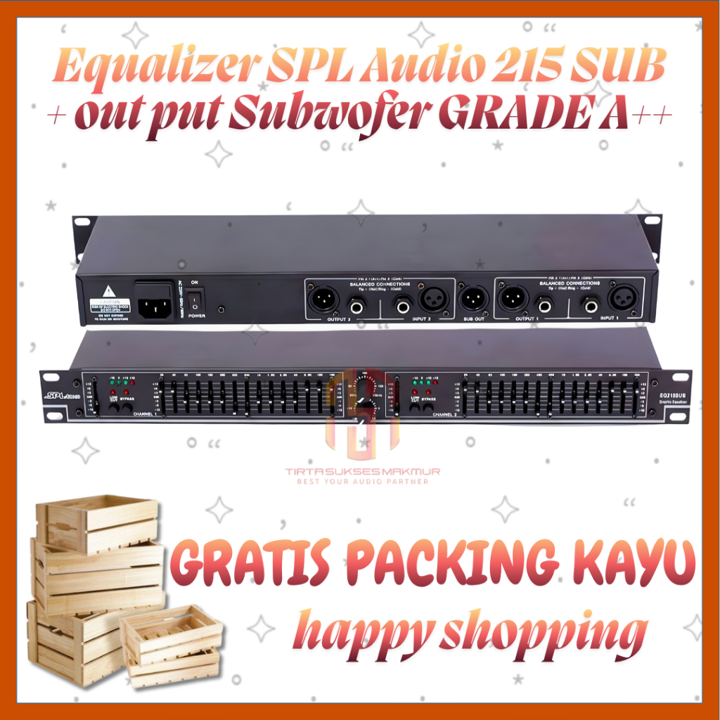 Equalizer SPL Audio EQ 215 SUB ORIGINAL + out put Subwofer