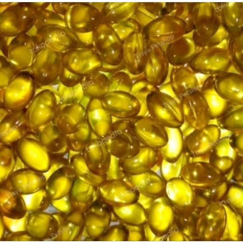 Minyak Ikan Eceran / Fish Oil Vitamin Untuk Anjing Kucing Per butir Cat Dog