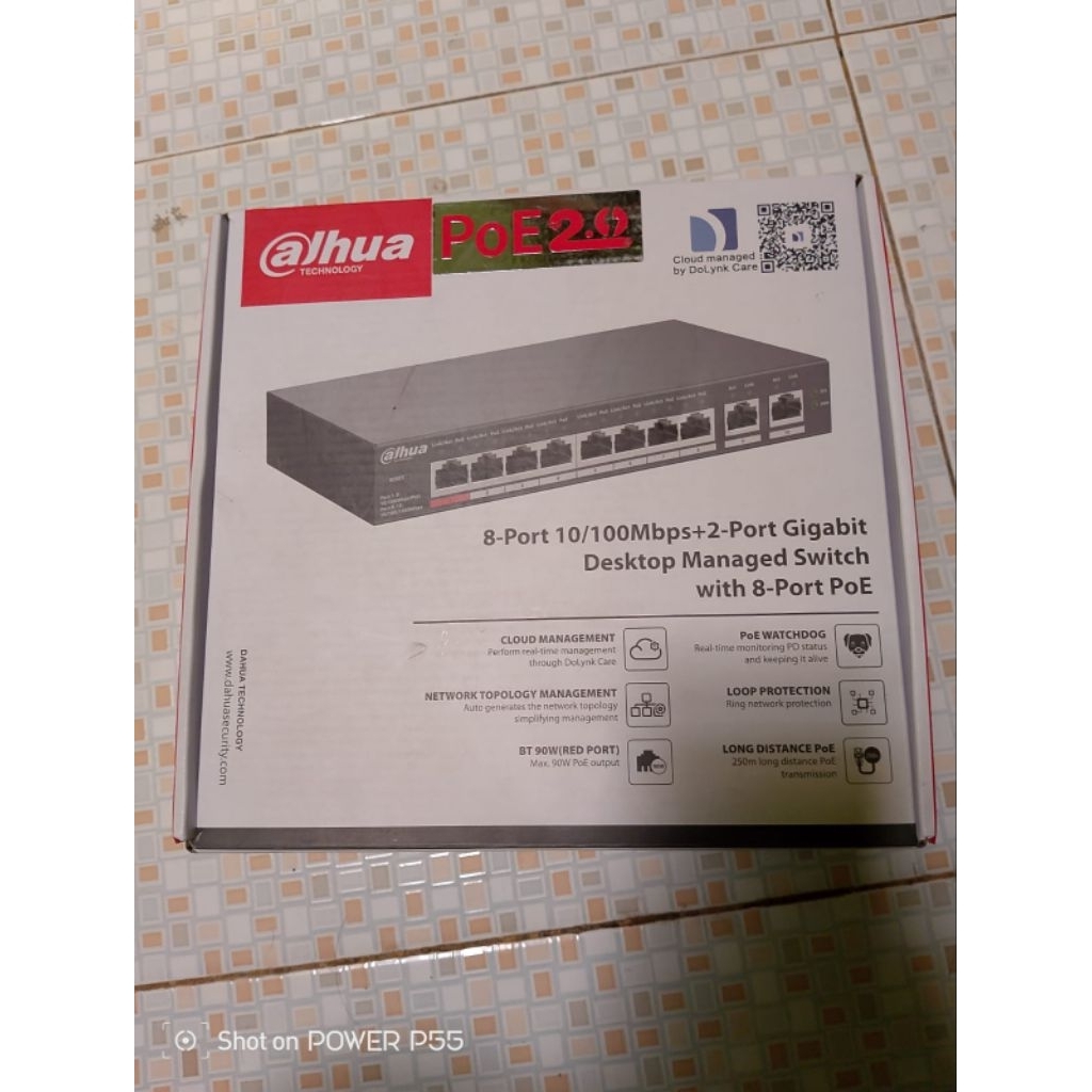 DAHUA SWITCH POE 8 PORT + 2 UP LINK