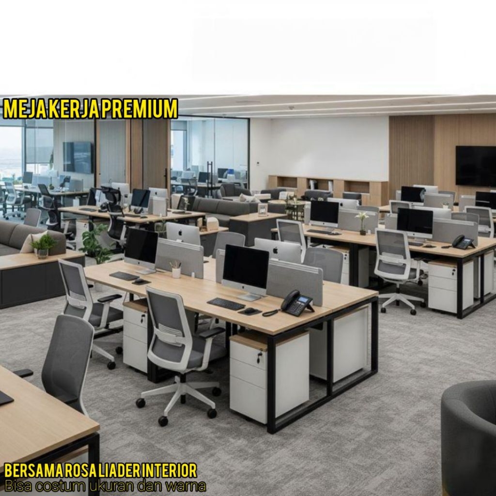 furniture kantor/ meja settaf, meja workstation, meja kerja, meja kerja kantor