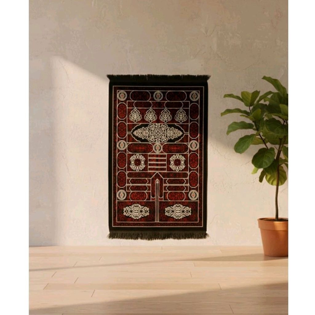 MAWBELI Sajadah Beludru Tebal Ukuran Sedang & Kecil untuk Dewasa Anak Travel – Motif Premium Elegan 