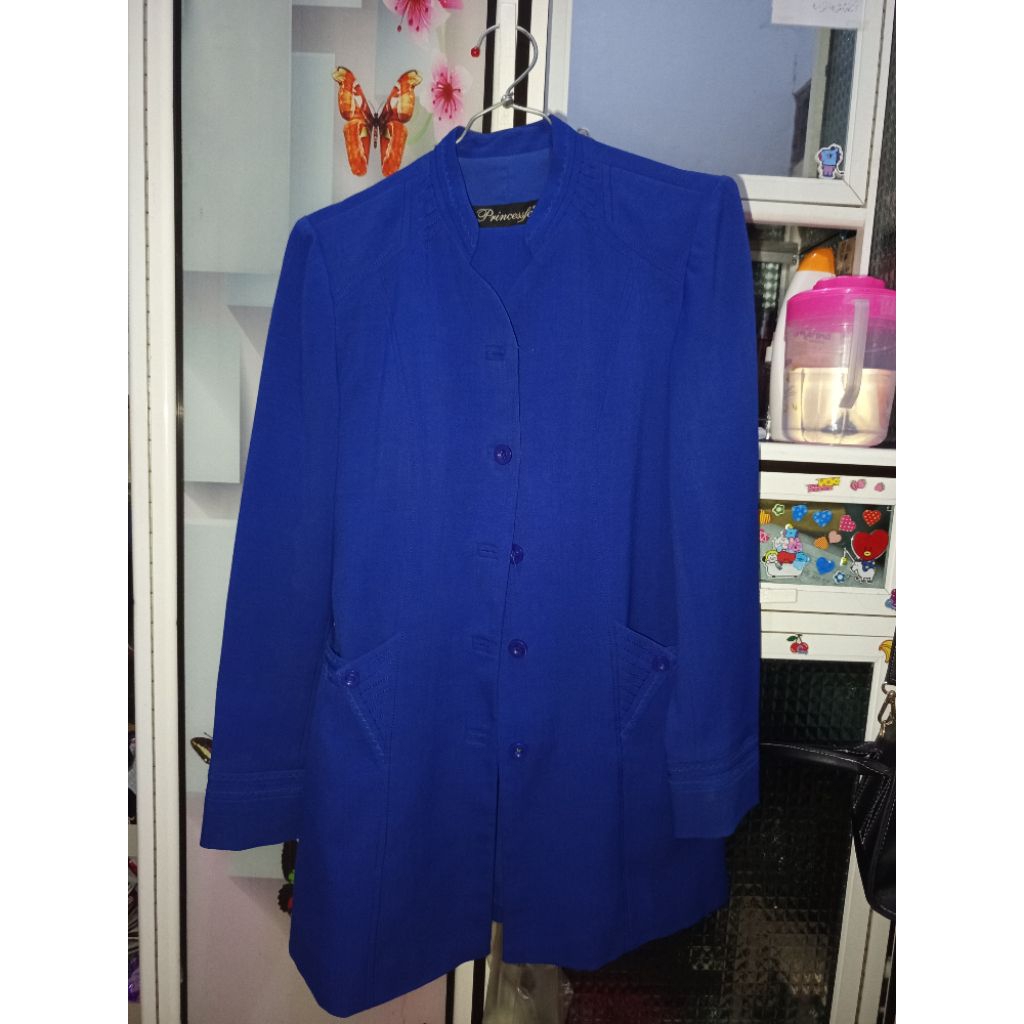 (PRELOVED) SETELAN BAJU SERAGAM DINAS KERJA BIRU BRI