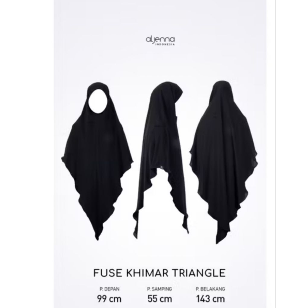 Aljenna fuse khimar  triangle JBP NWT (Grade B no pouch)
