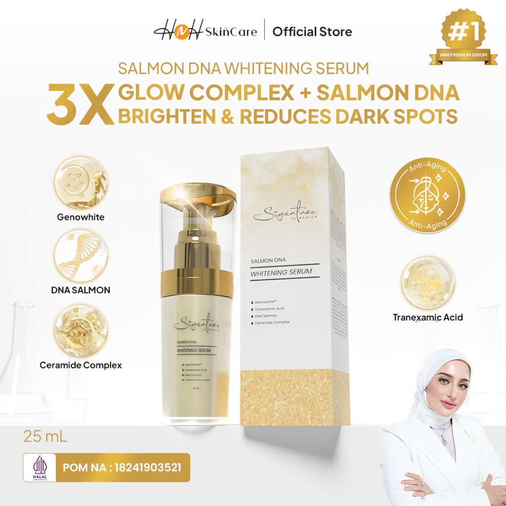 Signature by Kamila - Salmon DNA Whitening Serum - Serum Mencerahkan Wajah / Menyamarkan Flek Hitam