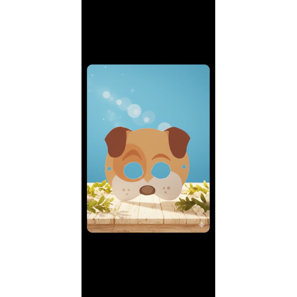 12 Pcs Topeng Karakter lucu