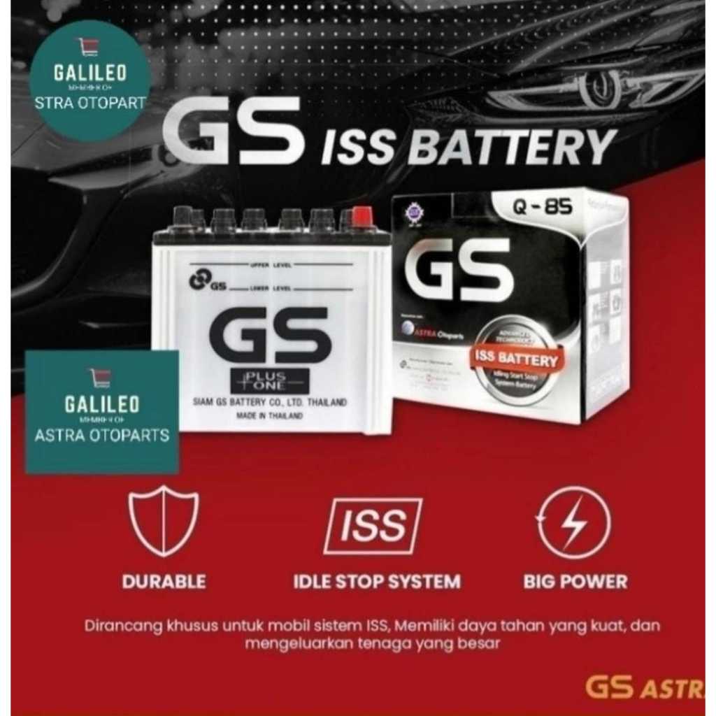 Aki mobil GS ASTRA Q85 ISS UNTUK MOBIL MAZDA SKYZCYIVE, Mazda 2 , CX3, CX5, CX9, Biante, PT ASTRA Ot