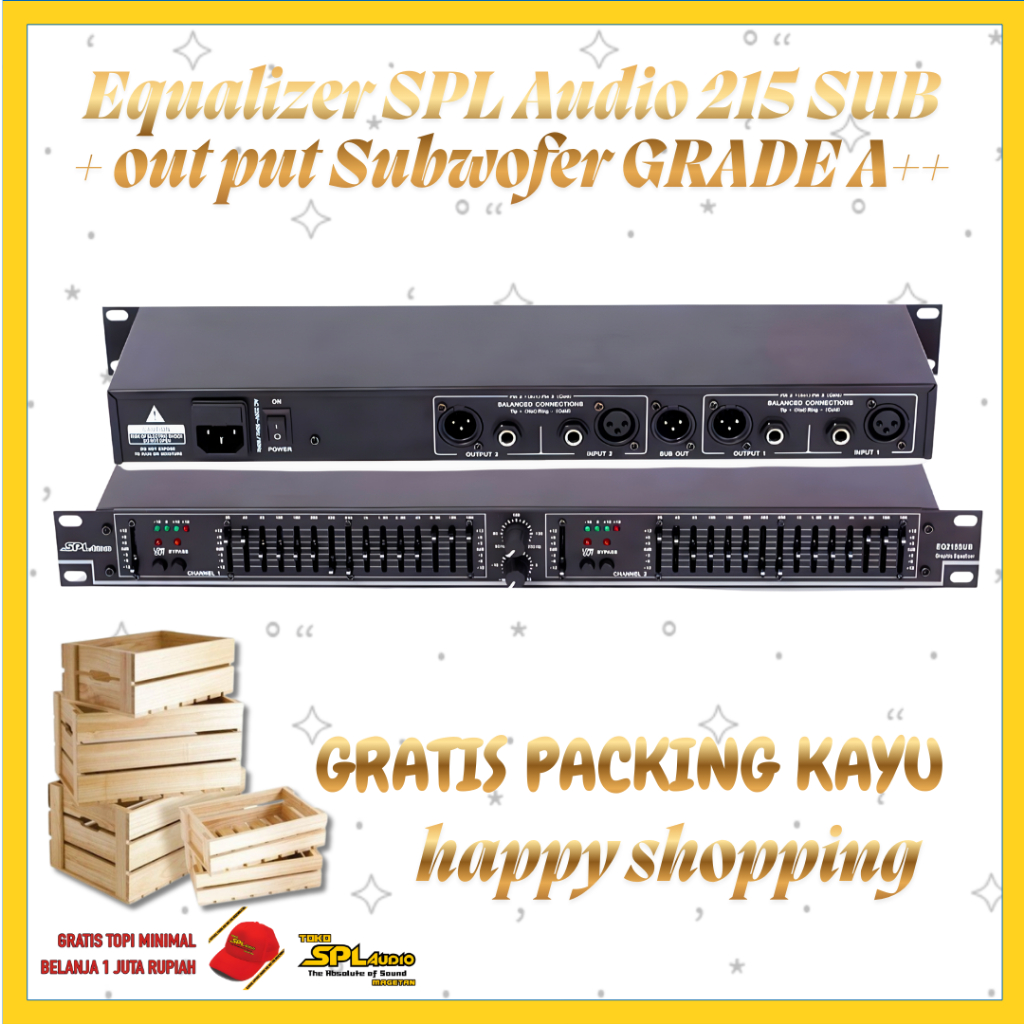 Equalizer SPL Audio EQ 215 SUB ORIGINAL + out put Subwofer