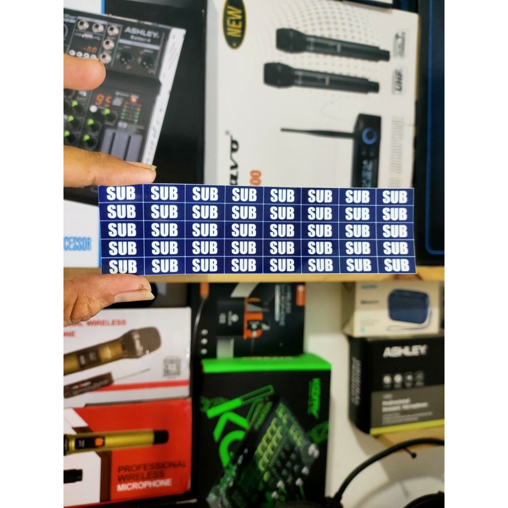 Stiker Penanda SUB LOW MID HIGH MidHigh