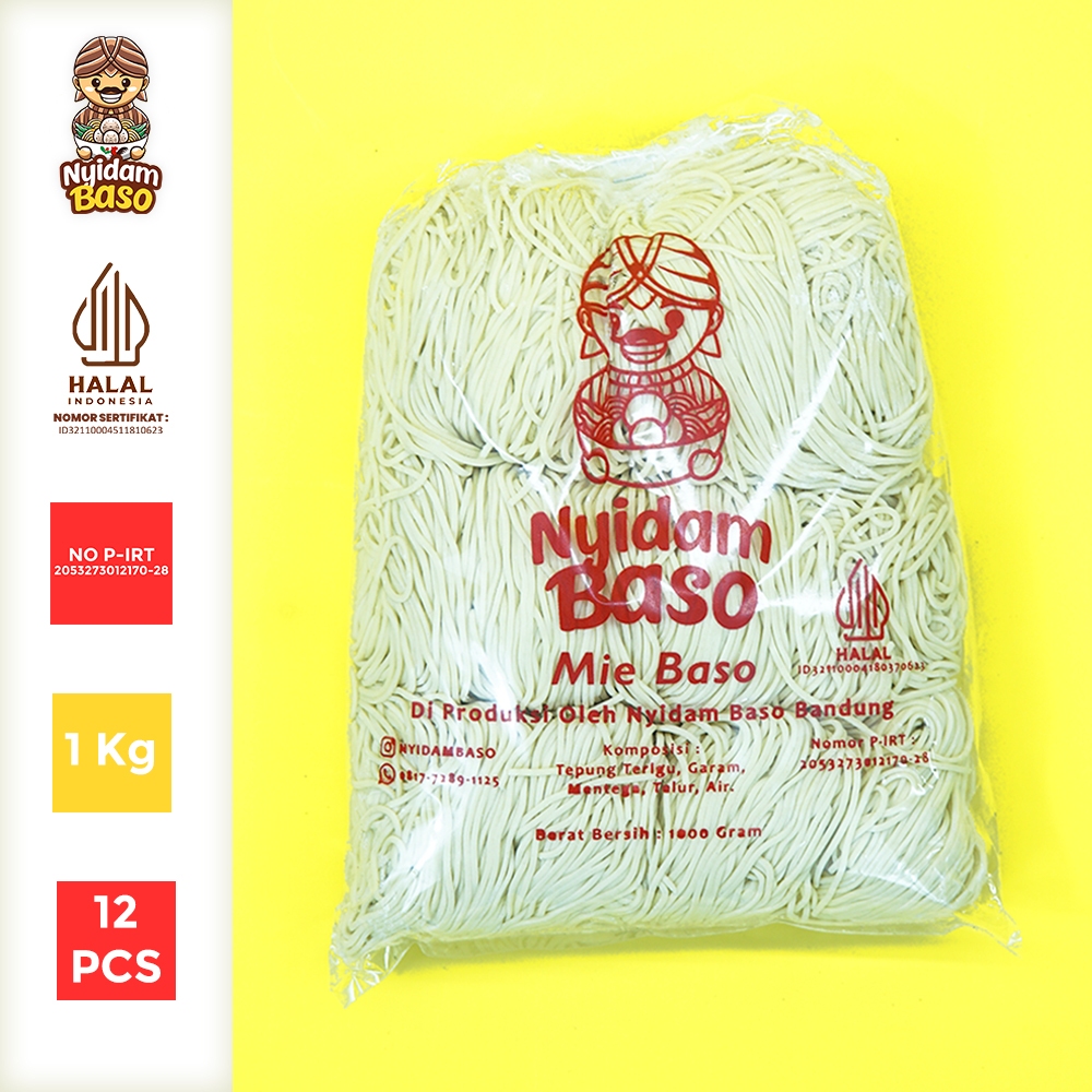 Mie Telor Mie Mentah Mie Ayam Kemasan 1Kg Spesial