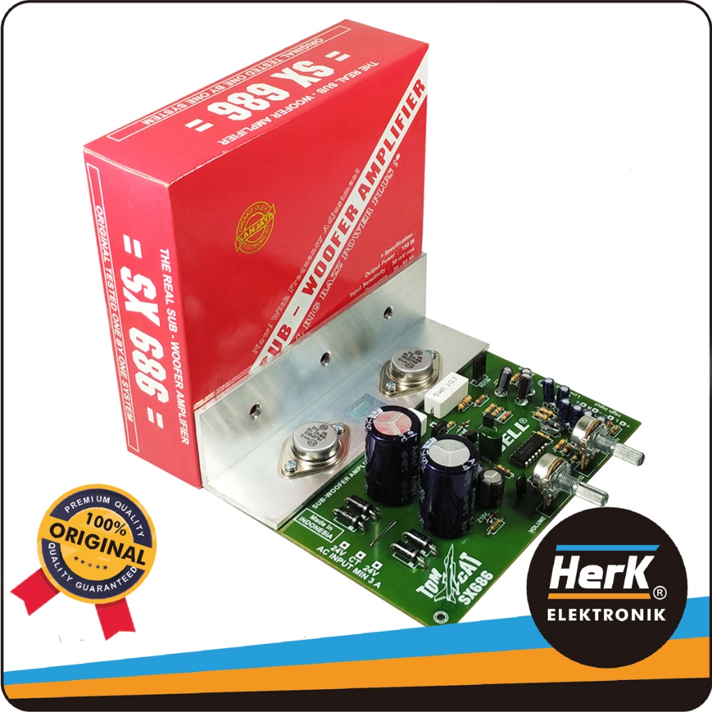 KIT POWER MONO SUBWOOFER AMPLIFIER ACTIVE SX686 BELL BGR Subwoofer Active Mono SX686 Bass Mantap BGR