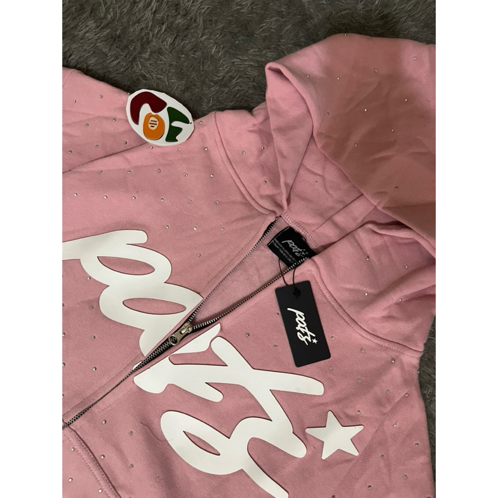 zip pats pink size m