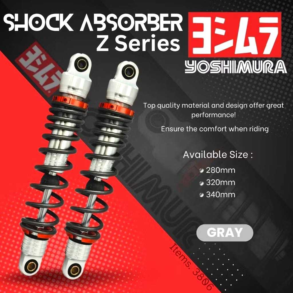 Shock Z Series Belakang Bebek Yoshimura JupiterZ/Megapro/Rxking/Supra Wave/Beat New/FIZR