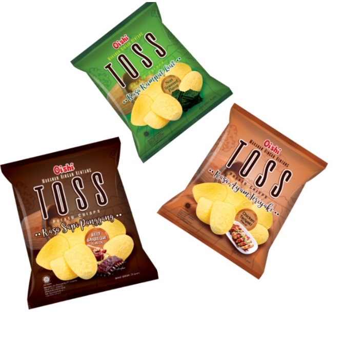 OISHI TOSS KRIPIK KENTANG ALL VARIAN 75 GR