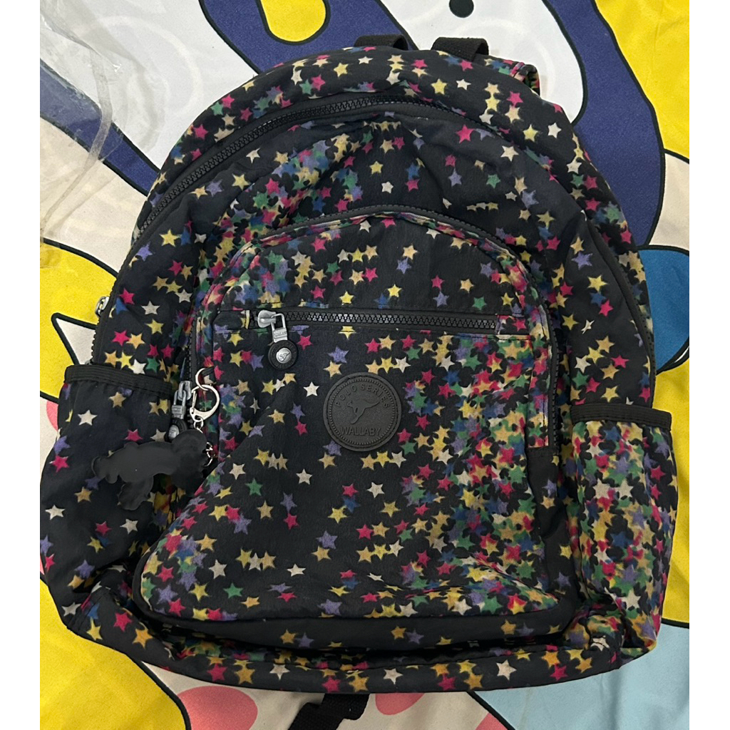 (PRELOVED) BACKPACK POLO SERIES WALLABY BLACK TAS RANSEL HITAM MOTIF