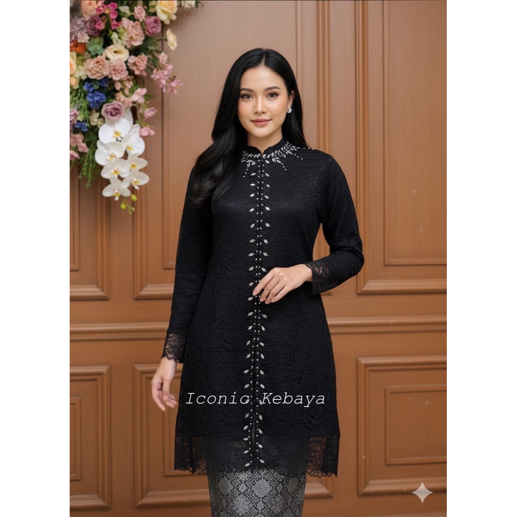 Kebaya Tunik Brukat Modern | Kebaya Brokat Jumbo Premium Mewah - Kebaya Kondangan Wanita Modern