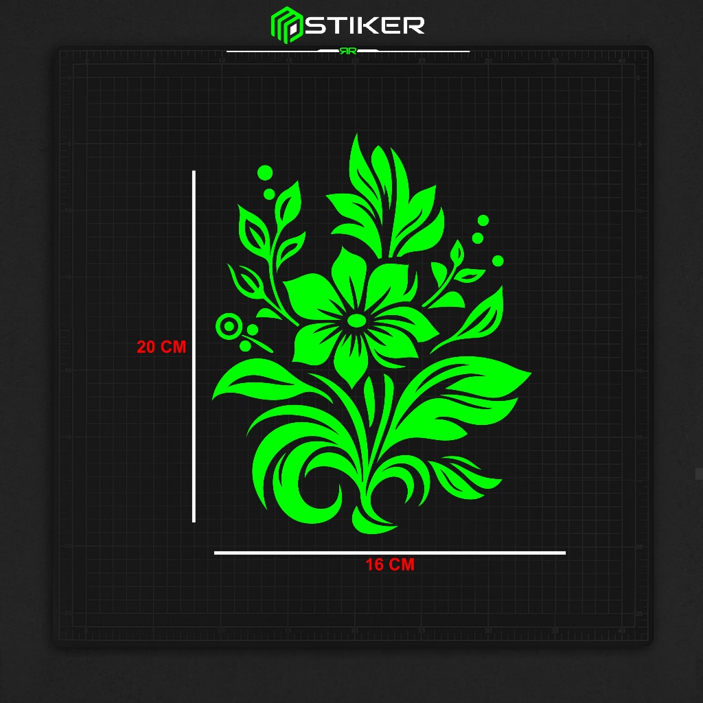 Cutting Stiker Flower Variasi Motor Mobil Sticker Bunga Cantik Universal LucuTimbul Keren Nyala Dasb