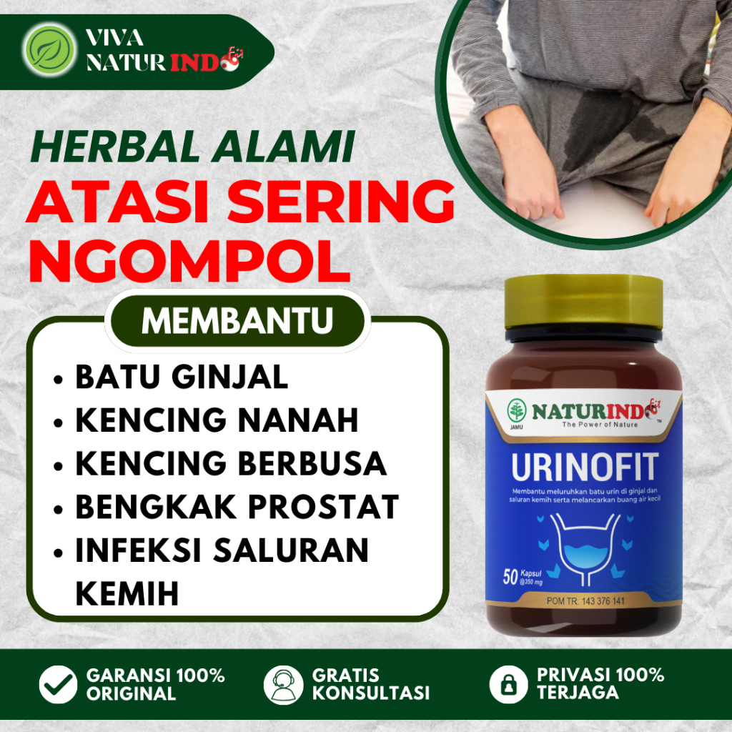 URINOFIT Obat Herbal Atasi Ngompol Sering Buang Air Kecil Anyang Anyangan NATURINDO