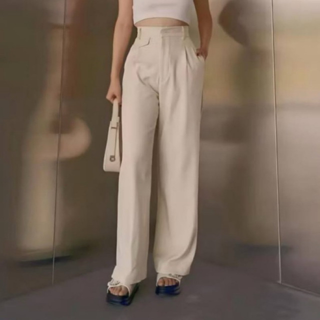 Celana Panjang Wanita Viona Kulot Loose Bahan Semiwool Premium One set